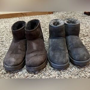 UGG Women's Winter Boots in Brown and Gray-2 pair